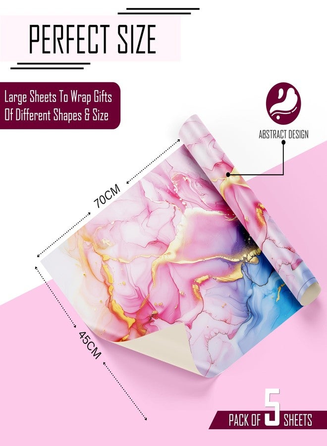 KOSY ورق تغليف هدايا كوزي، عبوة من 5 أوراق، ألوان متعددة سادة، 70×45 سم، بلمسة نهائية لامعة، ورق تغليف فاخر للهدايا، مناسب لأعياد الميلاد، وحفلات الزفاف، وديوالي، والذكرى السنوية، ورق تغليف متين لتغليف الهدايا والأعمال الفنية والحرفية - Image 4